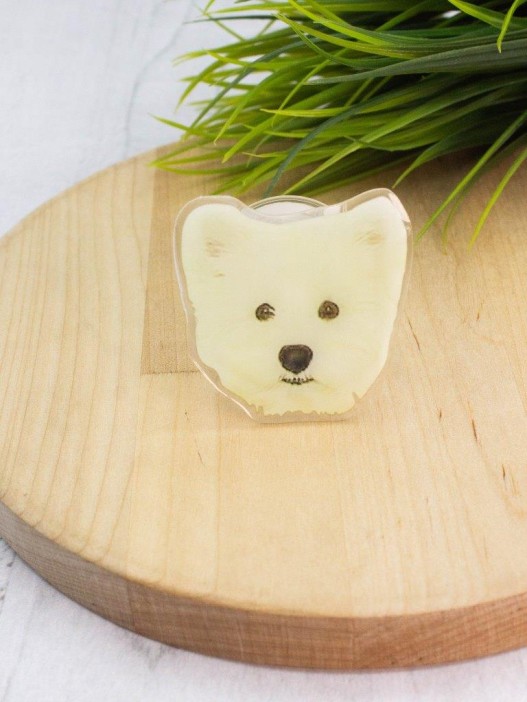 Попсокет &quot;Face dog&quot;, white 