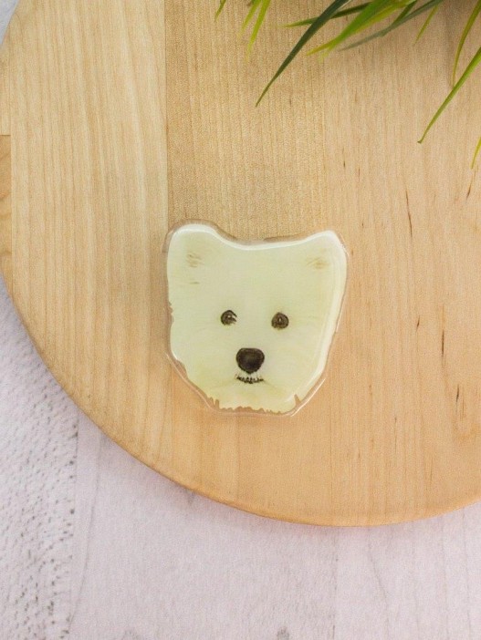 Попсокет &quot;Face dog&quot;, white 