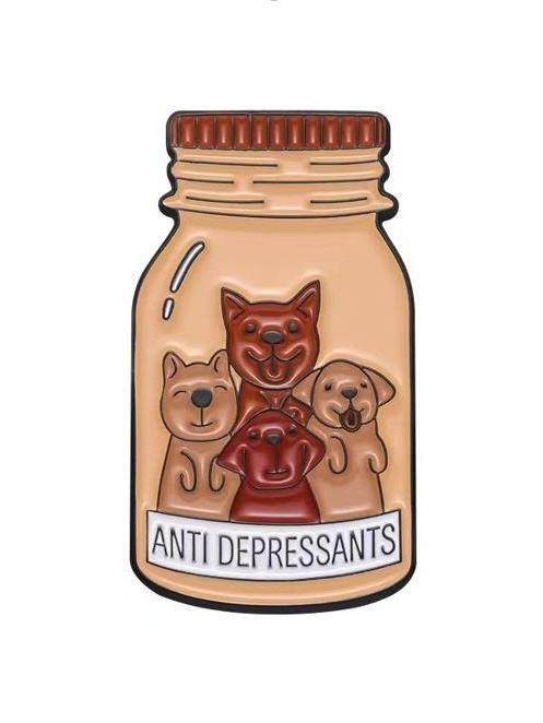 Значок "Puppies anti depressants" 