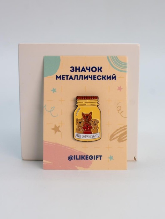 Значок "Puppies anti depressants" 