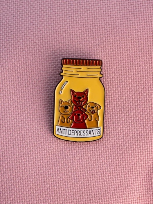 Значок "Puppies anti depressants" 