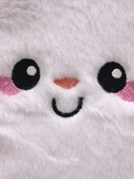 Блокнот плюшевый «Cute hare», white (15*14 см) 