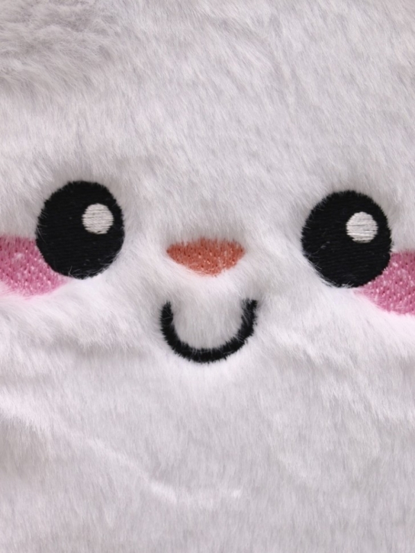 Блокнот плюшевый «Cute hare», white (15*14 см)