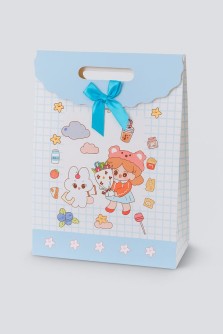Пакет подарочный (XS) "Anime friends", blue (16.5*12.5*6)