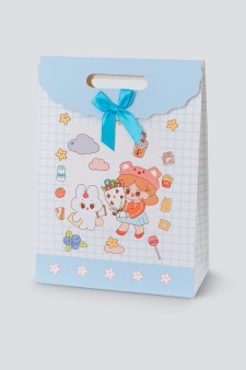 Пакет подарочный (XS) "Anime friends", blue (16.5*12.5*6)