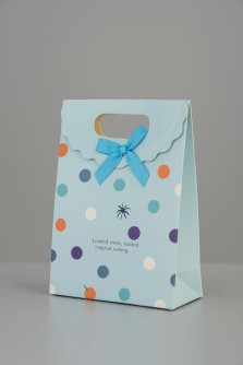 Пакет подарочный (XS) "Colorful dots", blue (12x6x16)