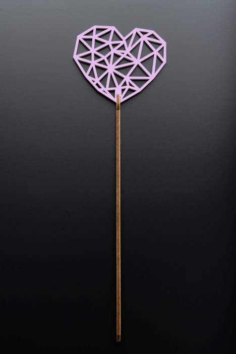 Топпер 5 шт &quot;Сердце&quot; №50, розовый, фанера (80*66*4 мм) 