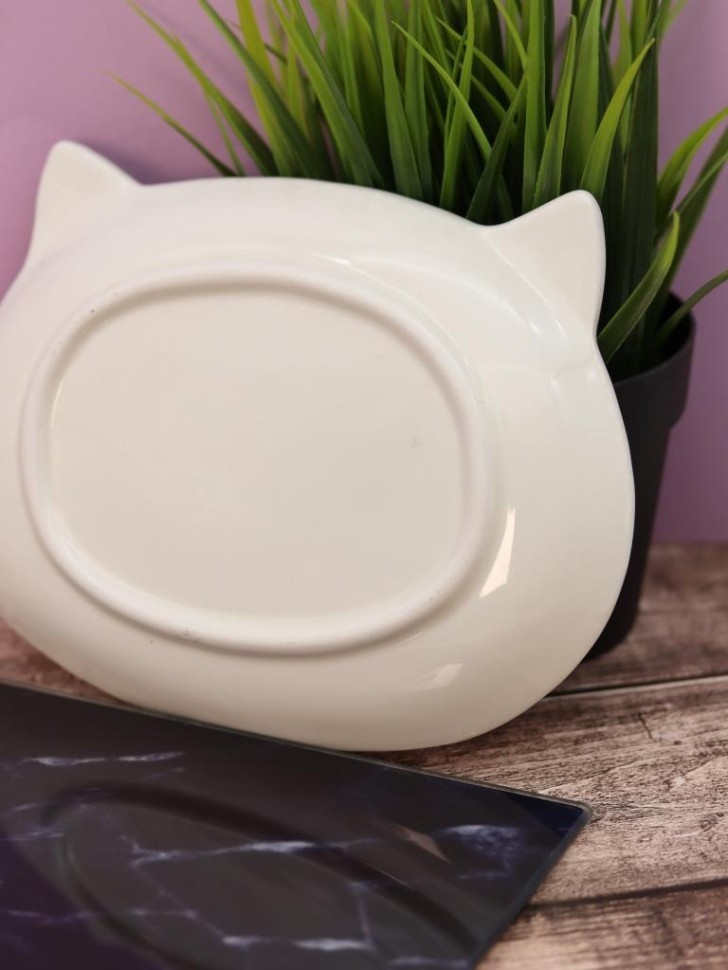 Тарелка керамическая "Кошачья тарелка", 19,5х15 см