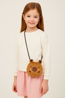Сумочка плюшевая "Little Capybara", brown (12*10 см)