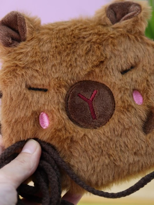 Сумочка плюшевая &quot;Little Capybara&quot;, brown (12*10 см) 