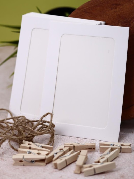 Крафтовые фоторамки «Classic», white, 9.8*13.2 см 