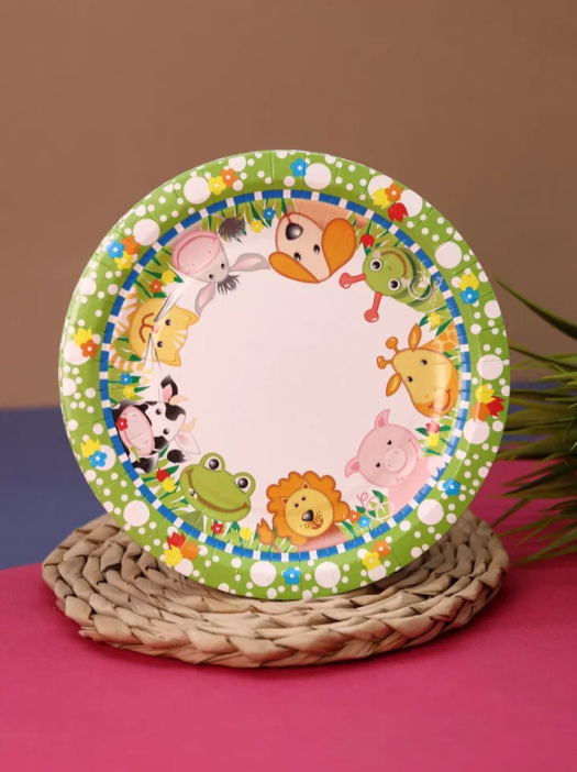 Набор бумажных тарелок 6 шт. "Зверюшки" (180 мм) 