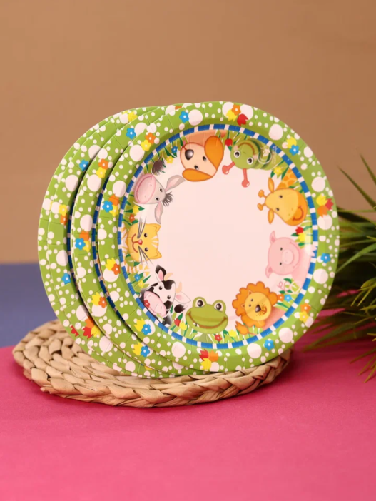 Набор бумажных тарелок 6 шт. "Зверюшки" (180 мм) 
