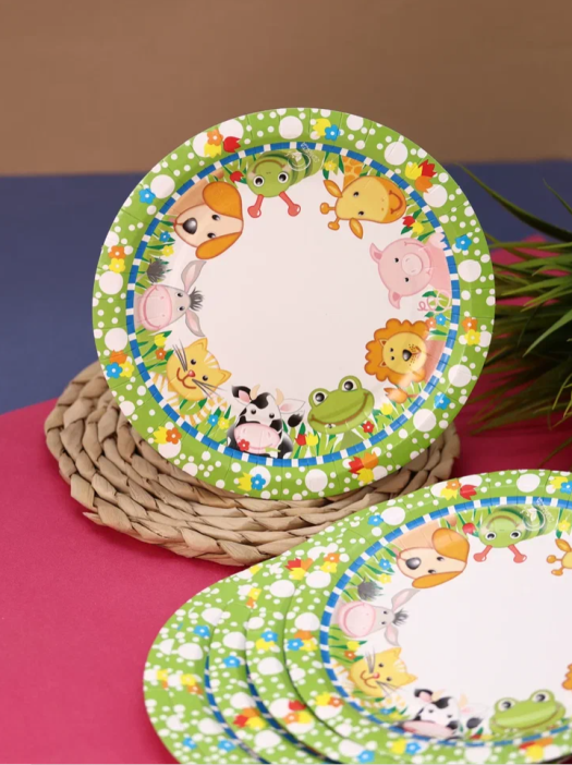 Набор бумажных тарелок 6 шт. "Зверюшки" (180 мм) 