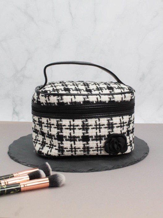 Косметичка &quot;Flower&quot;, black (13х19х14 см) 