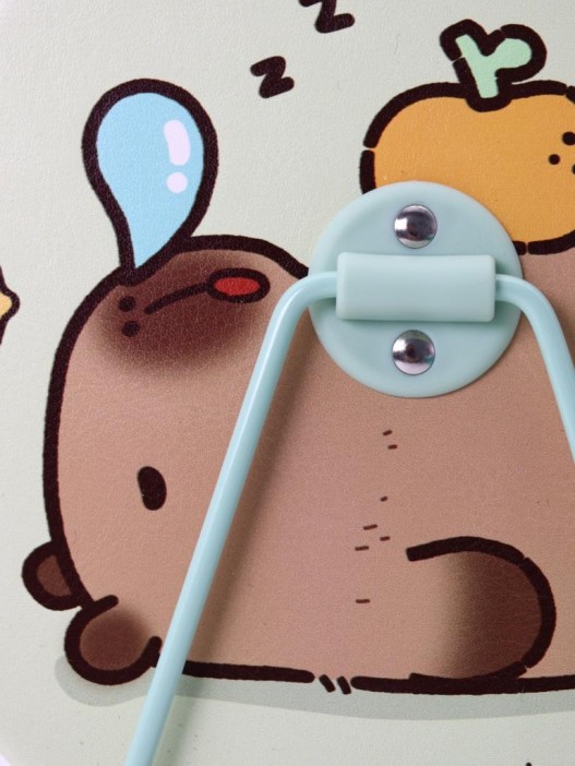 Зеркало настольное &quot;Capybara is happy&quot;, зеленое, 15,6*15,6 см 