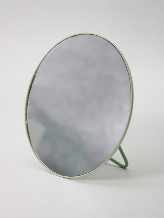 Зеркало настольное &quot;Capybara is happy&quot;, зеленое, 15,6*15,6 см 