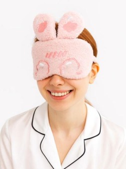 Маска для сна гелевая "Мягкие лапки", зайка