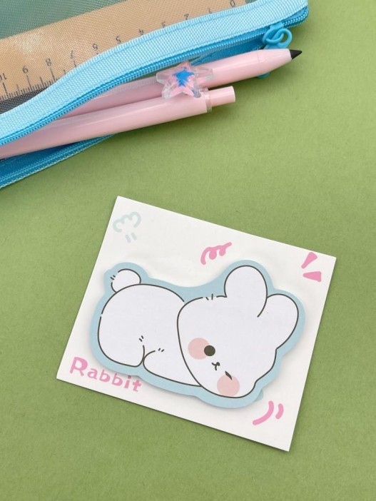 Блок-стикер для записи "Зайка мечтает", белый 