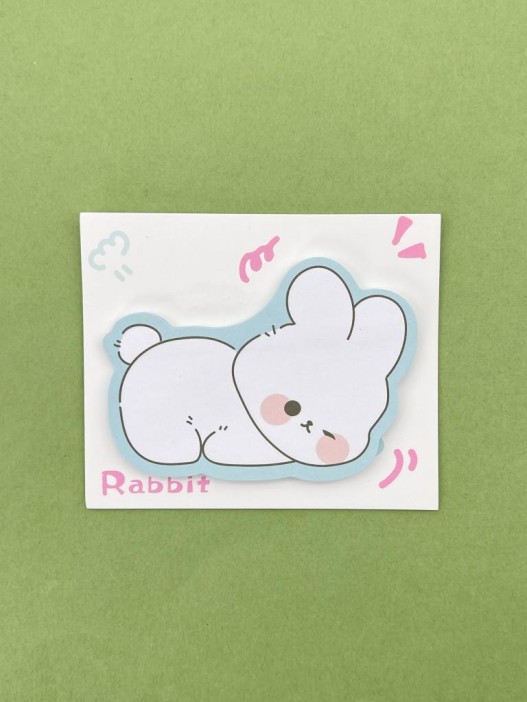 Блок-стикер для записи "Зайка мечтает", белый 