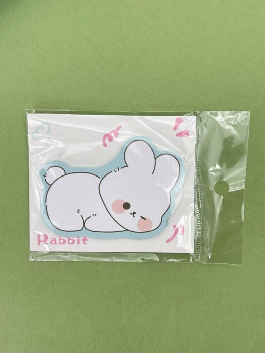 Блок-стикер для записи "Зайка мечтает", белый 