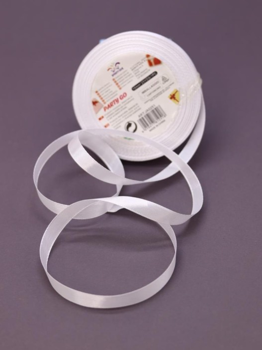 Лента для декора и подарков &quot;Ribbon of Joy&quot;, white (1 см*1 м) 