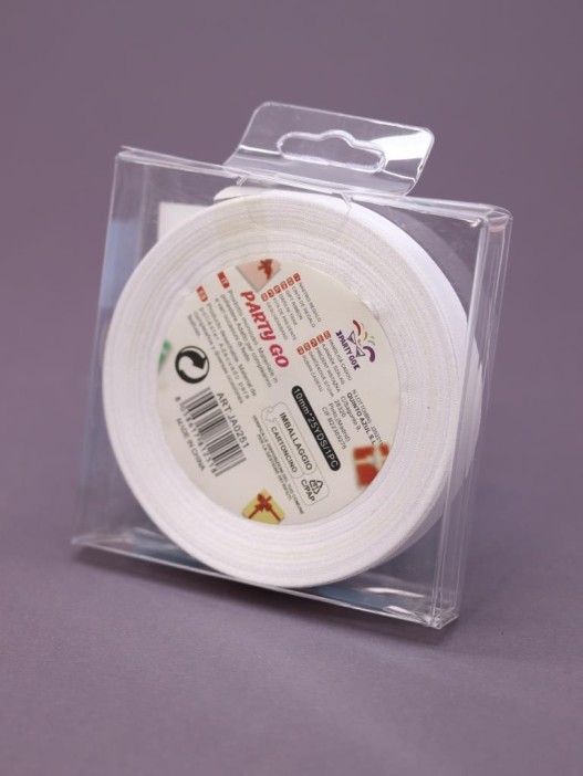 Лента для декора и подарков &quot;Ribbon of Joy&quot;, white (1 см*1 м) 