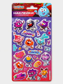 Наклейки фольгированные "Смешарики" дизайн 3 (11*22,5см)