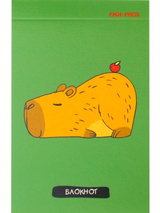 Блокнот (А7) &quot;Очаровательная капибара&quot; 48 л, клетка, mix (9,9x6,4 см) 