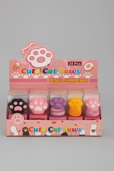 Точилка для карандашей "Soft paw", mix, шоу-бокс 24 шт.