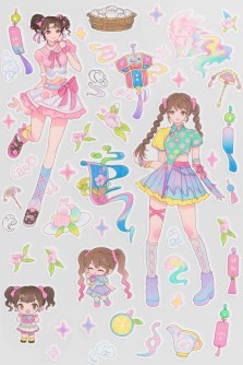 Наклейки "Anime girl second"