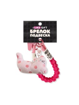 Брелок-подвеска для телефона iLikeGift «Spotted cat», pink
