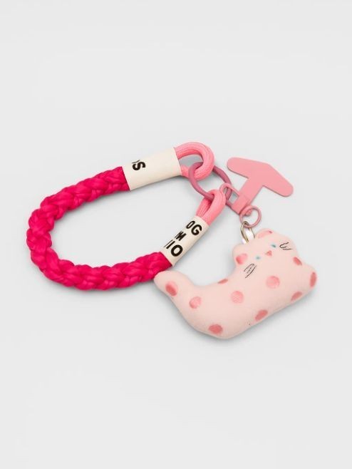 Брелок-подвеска для телефона iLikeGift "Кошка в розовом", 17 х 6 см