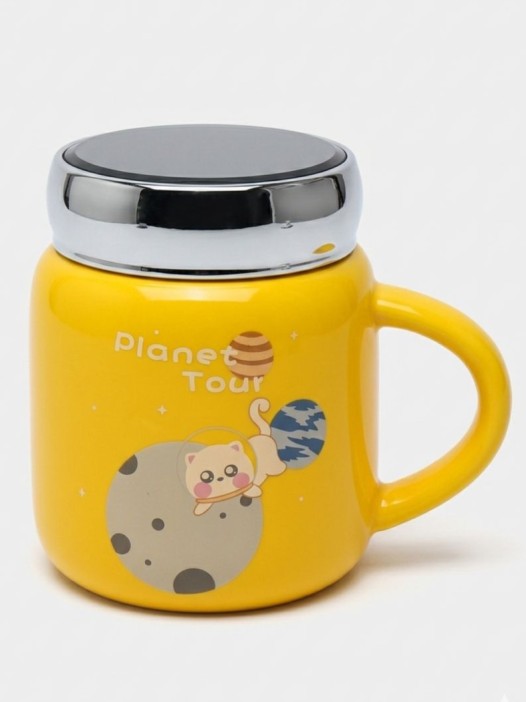 Кружка «Космический полет», желтая. 