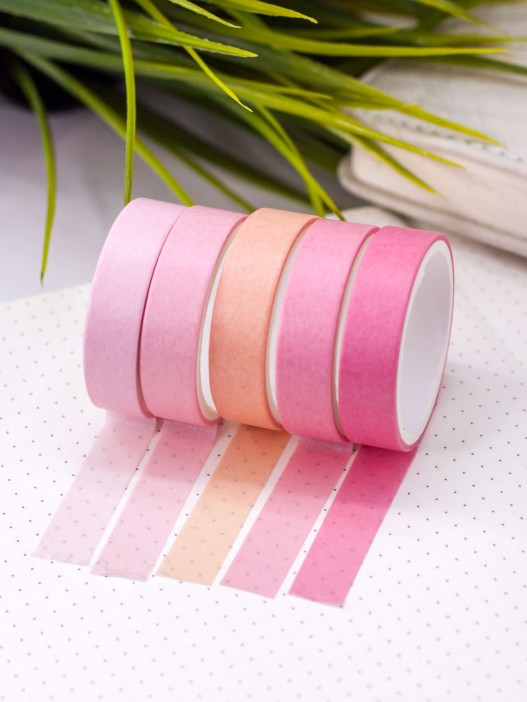Набор декоративного скотча &quot;Multicolor tone&quot;, pink, mix 