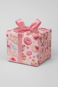 Упаковочная бумага «Donut Delight» 1 рулон, 50*70 см