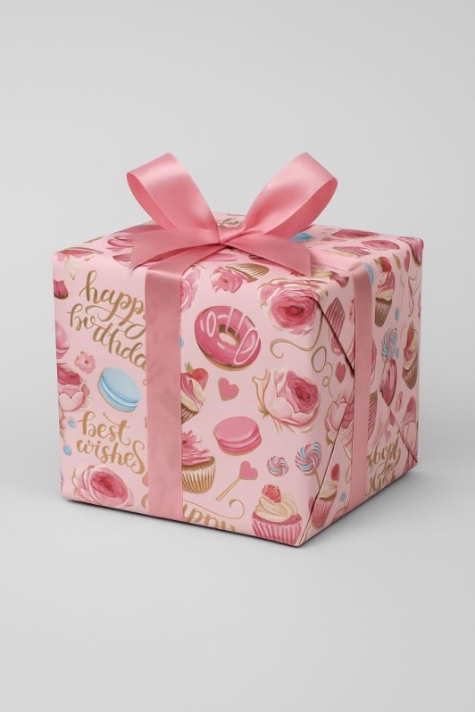 Упаковочная бумага «Donut Delight» 1 рулон, 50*70 см