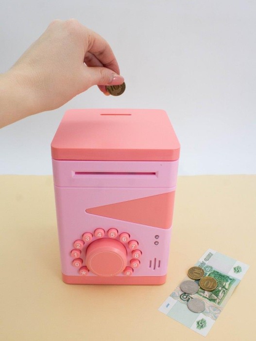 Копилка-сейф электронная &quot;Designer&quot;, pink (18x13 см) 