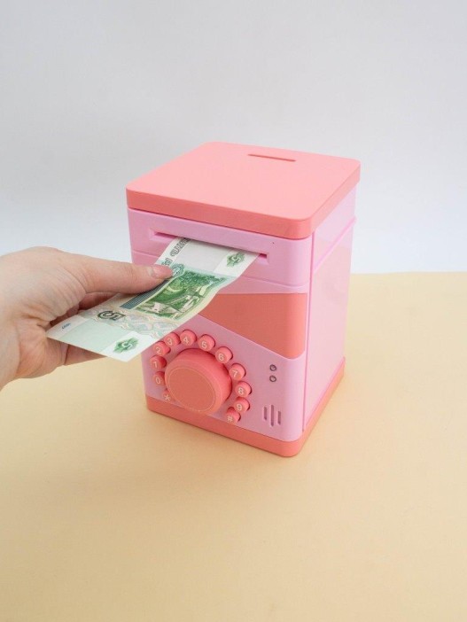 Копилка-сейф электронная &quot;Designer&quot;, pink (18x13 см) 