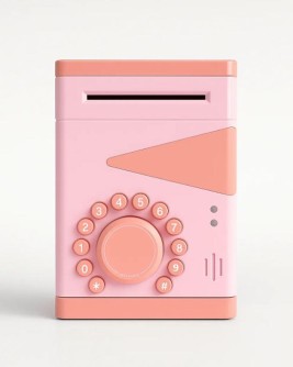 Копилка-сейф электронная "Designer", pink (18x13 см)