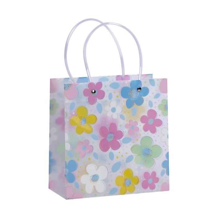 Пакет подарочный прозрачный «Flowers from film», big multi-colored (22*21,5*10) 