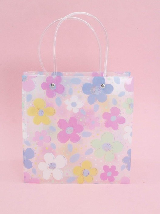 Пакет подарочный прозрачный «Flowers from film», big multi-colored (22*21,5*10) 