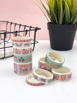 Набор декоративного скотча 10 шт. "Food stories", bunny