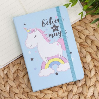 Блокнот (A6) "Unicorn believe in Magic", blue (14.5*10.5)
