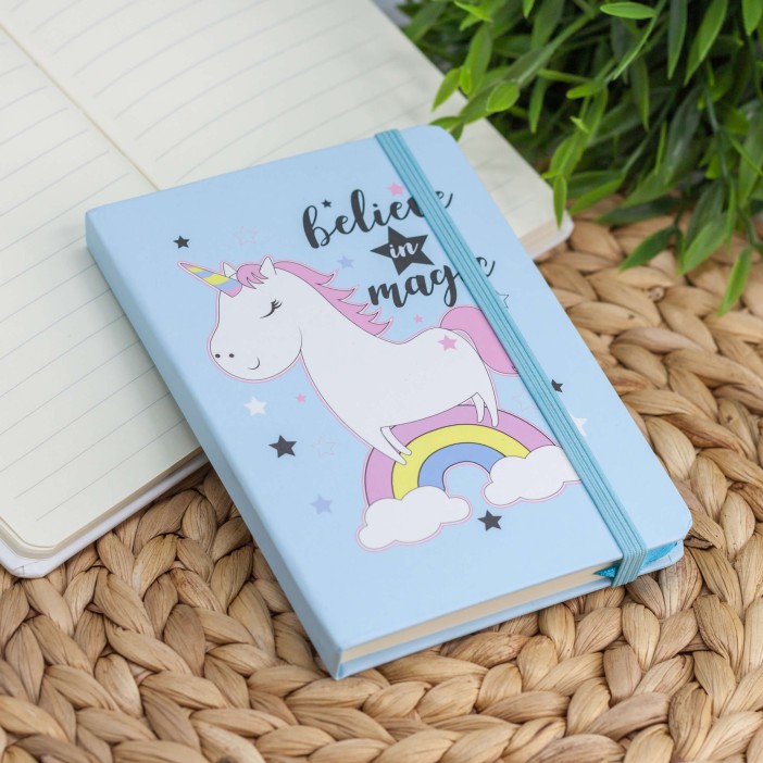 Блокнот (A6) "Unicorn believe in Magic", blue (14.5*10.5) 
