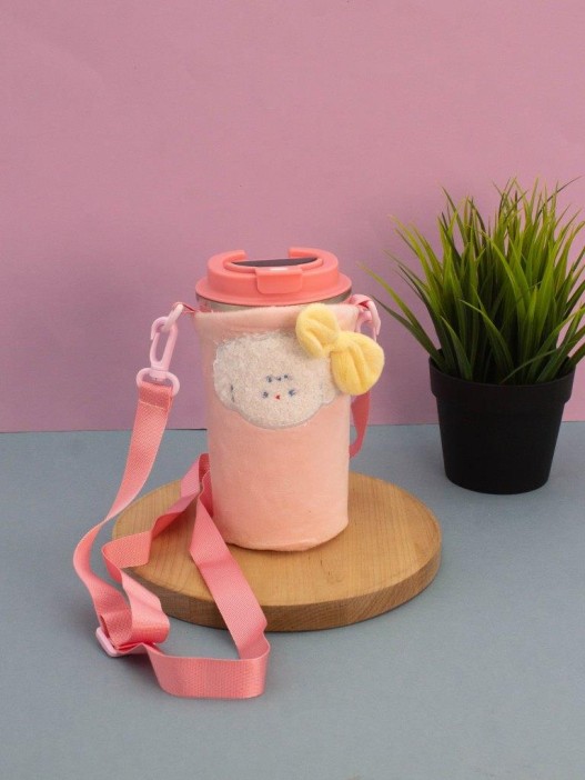 Футляр плюшевый для термоса &quot;My fuzzy&quot;, pink (15*10 см) 