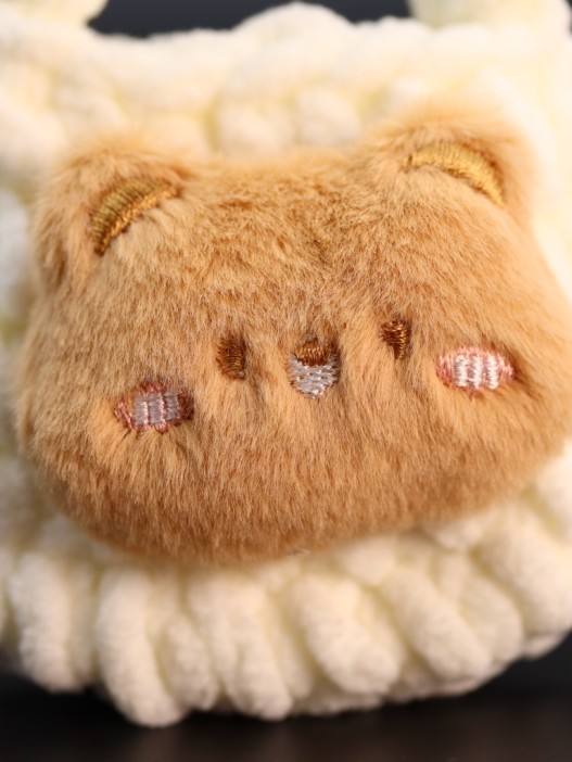 Сумочка для наушников &quot;Bear&quot;, beige (11.5*9.5 см) 