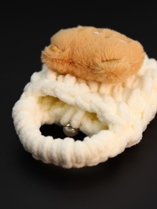 Сумочка для наушников &quot;Bear&quot;, beige (11.5*9.5 см) 