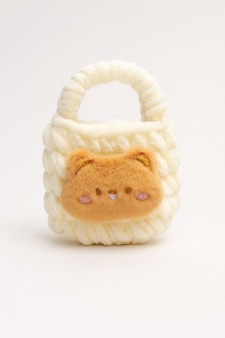 Сумочка для наушников "Bear", beige (11.5*9.5 см)