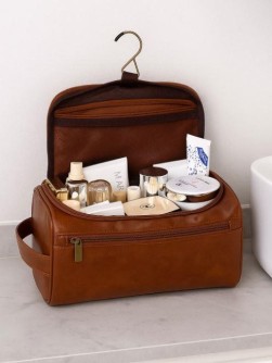 Сумка - органайзер из экокожи "Masculinity" brown, 25*14*13 см